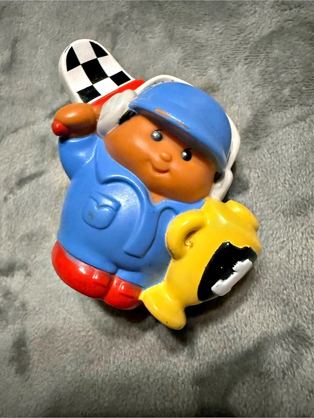 Little Tikes Vintage Race Car Driver Action Figure Blue & Red
